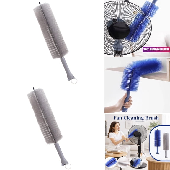 Dusters for Cleaning Ceiling Fans & Window Tracks, Durable Fan Brush Cleaner with Flexible Bendable Design,Gray