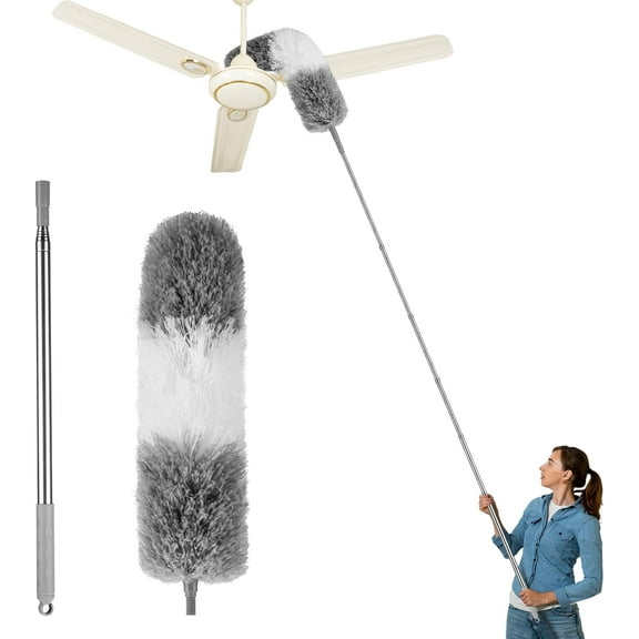 Dusters for Cleaning,Feather Duster with Extension Pole,Ceiling Fan Cleaner Duster,Long Duster Extended Handle,Blind Cleaner Dusting
