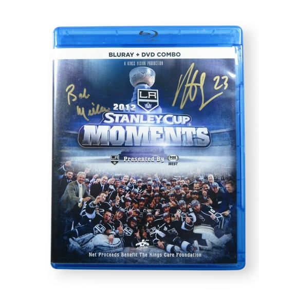 Dustin Brown Bob Miller Autographed Blu-ray Cover Kings 2012 Cup JSA CB83180