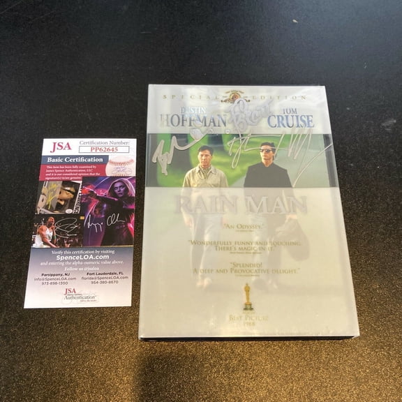 Dustin Hoffman Barry Levinson Signed Rain Man DVD Movie With JSA COA
