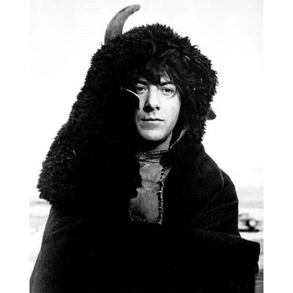 Dustin Hoffman wears bear skin hat 1970 western Little Big Man 8x10 inch photo
