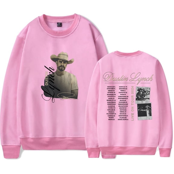 Dustin Lynch LIVE ON TOUR 2024 Men/Women Long Sleeve Crew Neck Sweater Men/Women Longsleeve Sweater