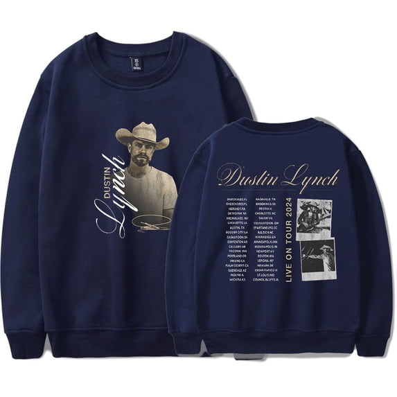 Dustin Lynch LIVE ON TOUR 2024 Men/Women Long Sleeve Crew Neck Sweater Men/Women Longsleeve Sweater