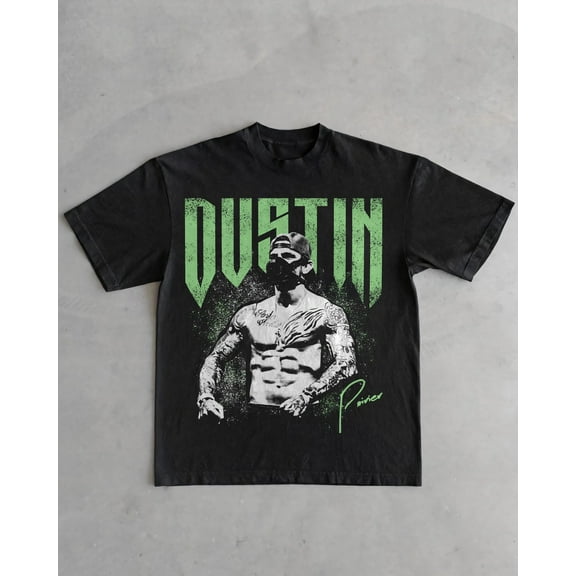 Dustin Poirier T-Shirt, UFC Fight Night Graphic Design Tee,Black Color,Size 3XL