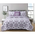 thumbnail image 1 of Dustin Purple 4-piece Quilt Set Full/Queen, 1 of 3