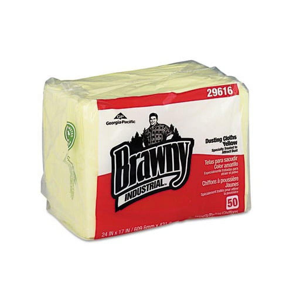 Dusting Cloths, Quarterfold, 24 x 24, Unscented, Yellow, 50/Pack, 4 Packs/Carton Dusting Cloths, Quarterfold, 24 x 24, Unscented, Yellow, 50/Pack, 4 Packs/Carton