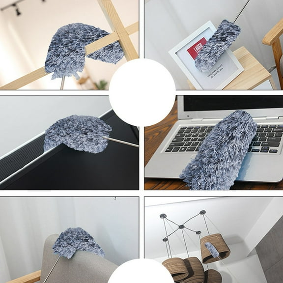 Dusting Duster for Universal Home Cleaning|Flexible Steel Ceiling Brush with Extendable Reach and Microfiber Pad for Delicate