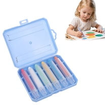 Dustless Chalk for Indoor Chalkboard 6 Colors Washable Sidewalk Chalk Set with Protective Holder Box Mess-Free Whiteboard Art Tool for Drawing Writing on Blackboard Papers