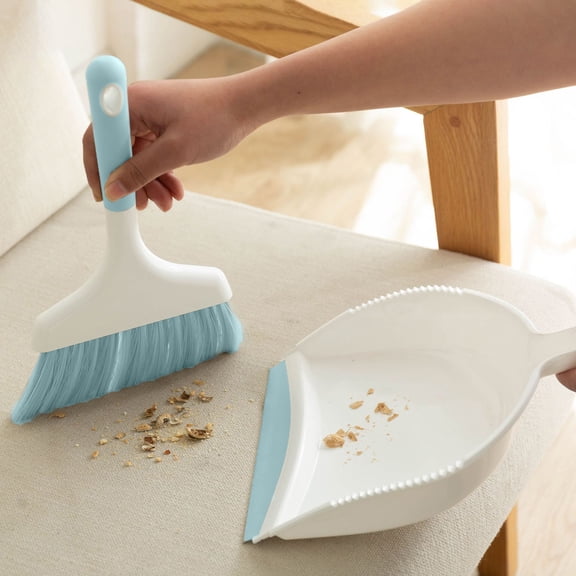 Dustpan Brush Set, Handheld Cleaning Tool, Hygienic Design, Easy-grip Handle, Compact Storage, Sofa Tabletop Bedroom Tent Cleaner, Topliu