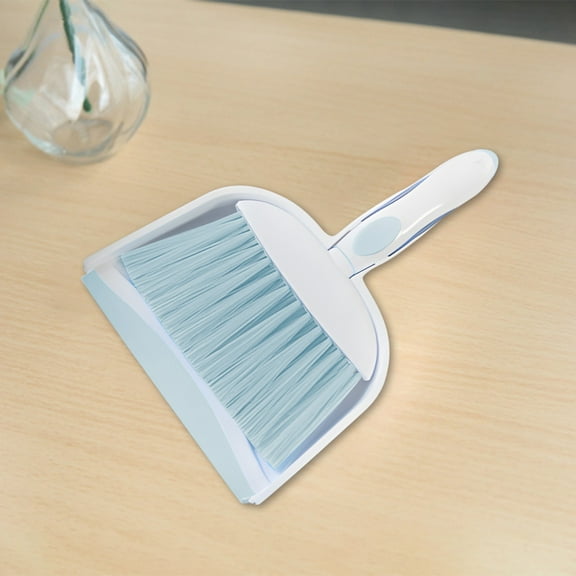 Dustpan and Brush Set Handheld Dustpan Brush Table Cleaning Tool with Soft Bristles Comfortable Grip, Compact Household Sweeper for Sofa Tabletop Bedroom Office Floor Hair Removal