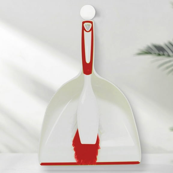 Dustpan and Brush Set, Handheld Mini Cleaning Kit, Plastic Brush with Soft Bristles, Comfortable Grip, for Sofa Tabletop Bedroom Tent Small Corners, Easy to Store