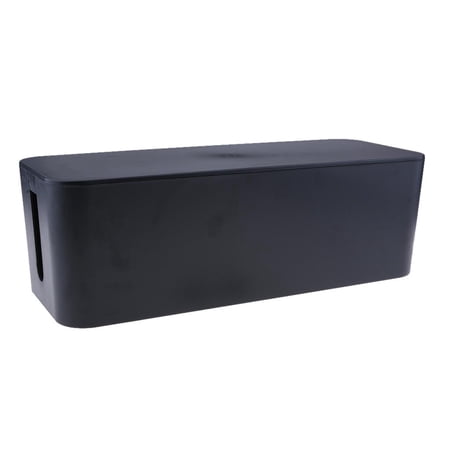 Dustproof 18Inch Storage Box Cables Wires Cords Management Organizer Holder - blk, as described