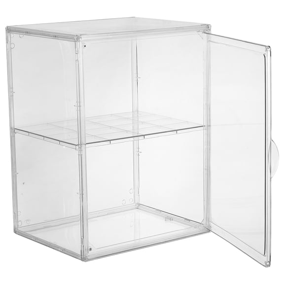 Dustproof Acrylic Action Figure Storage Case with Flexible Compartments and Transparent View