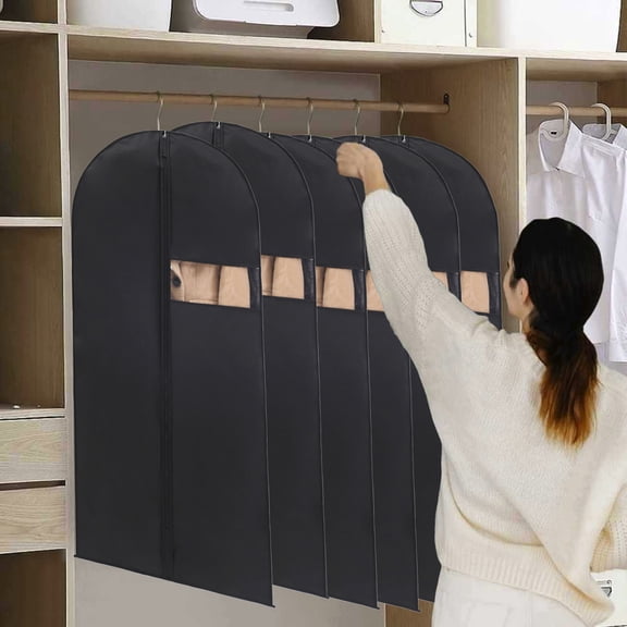 Dustproof And Foldable, Garment Bag — Hanging Clothes Cover, Travel Suit Protector with 23.6x39.4 Inch & Polyester Design for Business Trip