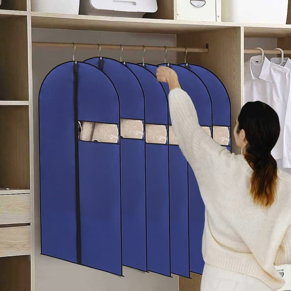 Dustproof And Foldable, Garment Bag — Hanging Clothes Cover, Travel Suit Protector with 23.6x39.4 Inch & Polyester Design for Business Trip