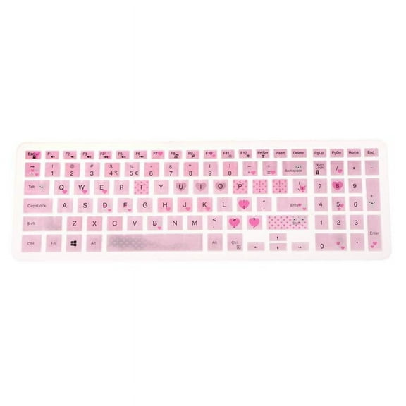 Dustproof Gel Keyboard SKin Cover Guard Protective for Dell 14CR 14" PC Computer Laptop Rose Pink