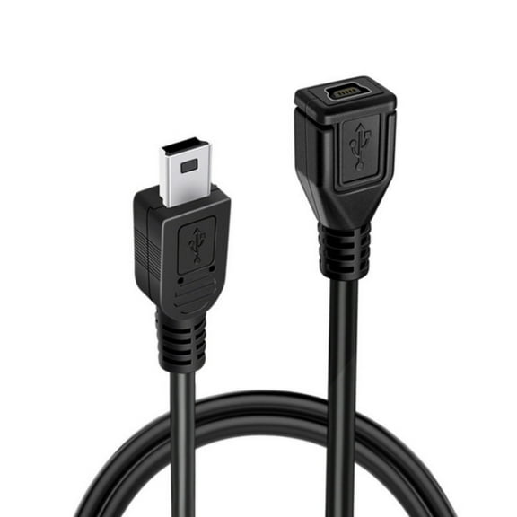Dustproof Mini USB 5Pin Male to Female Extension Data Power Cable Car Panel Mount Data Transfer Extension Cable