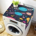thumbnail image 1 of Dustproof Washing Machine Cloth Washer and Dryer Top Covers, Fridge Dust Cover, With Storage Bags Stars and Planets Pattern, 1 of 6