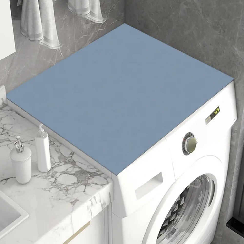 Dustproof Washing Machine Cover Mat: Non-Slip, Water-Absorbent & Easy To Clean!