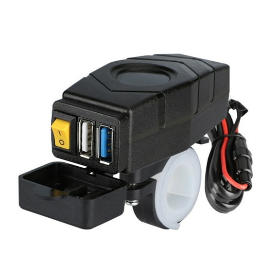 Dustproof and Waterproof E-bike USB Charger Supports QC3.0 Fast Charging, LED Voltage Monitoring for Electric Bikes