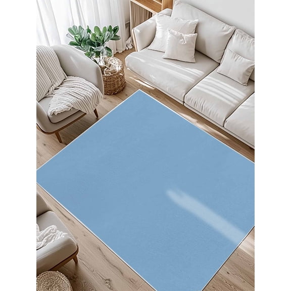 Dusty Blue Area Rug for Bedroom 3x5 Ft Solid Color Super Soft fuzzy Throw Rug Non-Slip Fluffy Plush Indoor Floor Carpet for Living Room Nursery Home Decor
