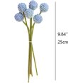 Dusty Blue Billy Balls Artificial Flowers, 12 Pcs Fake Dried Billy
