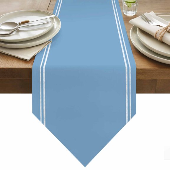 Dusty Blue Table Runner 36 Inches Long Solid Color Table Runners for Dining Room Tabletop Dresser Scarf Home Party Banquet Wedding Holiday Decoration