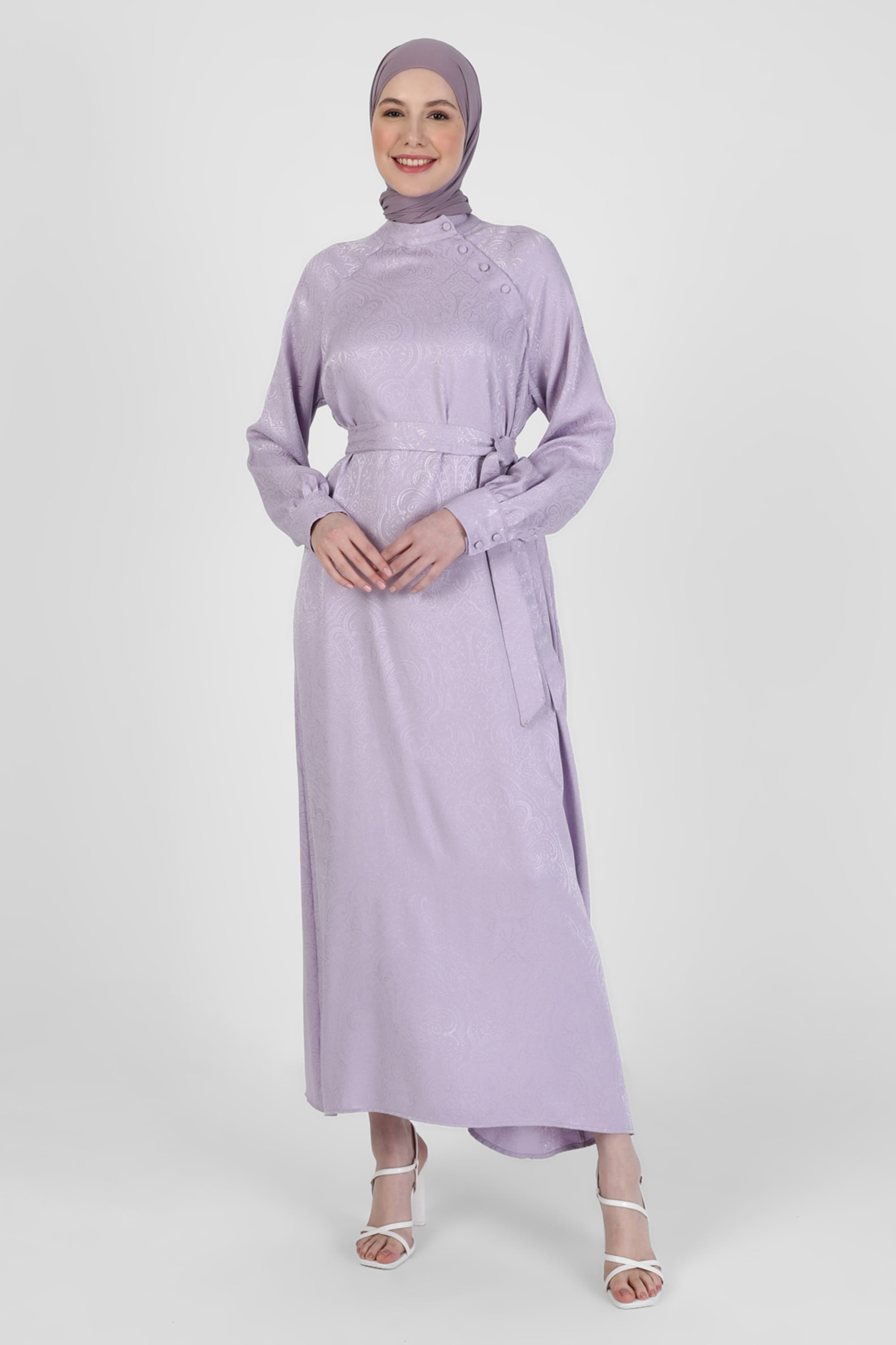 Dusty Lilac - Crew neck - Unlined - Modest Dress - Refka - Walmart.com