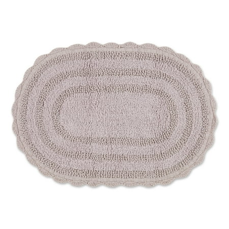 Dusty Lilac Small Oval Crochet Bath Mat
