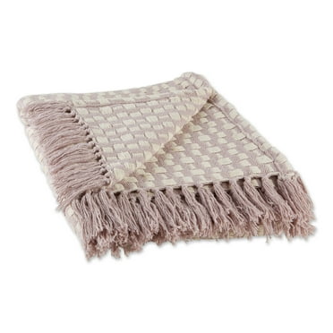 Dusty Lilac Urban Check Throw