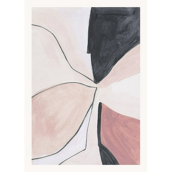 Dusty Pink Abstract No2 Print Wall Art, Modern Wall Decor For Living Room Bedroom, 8x12 UNFRAMED