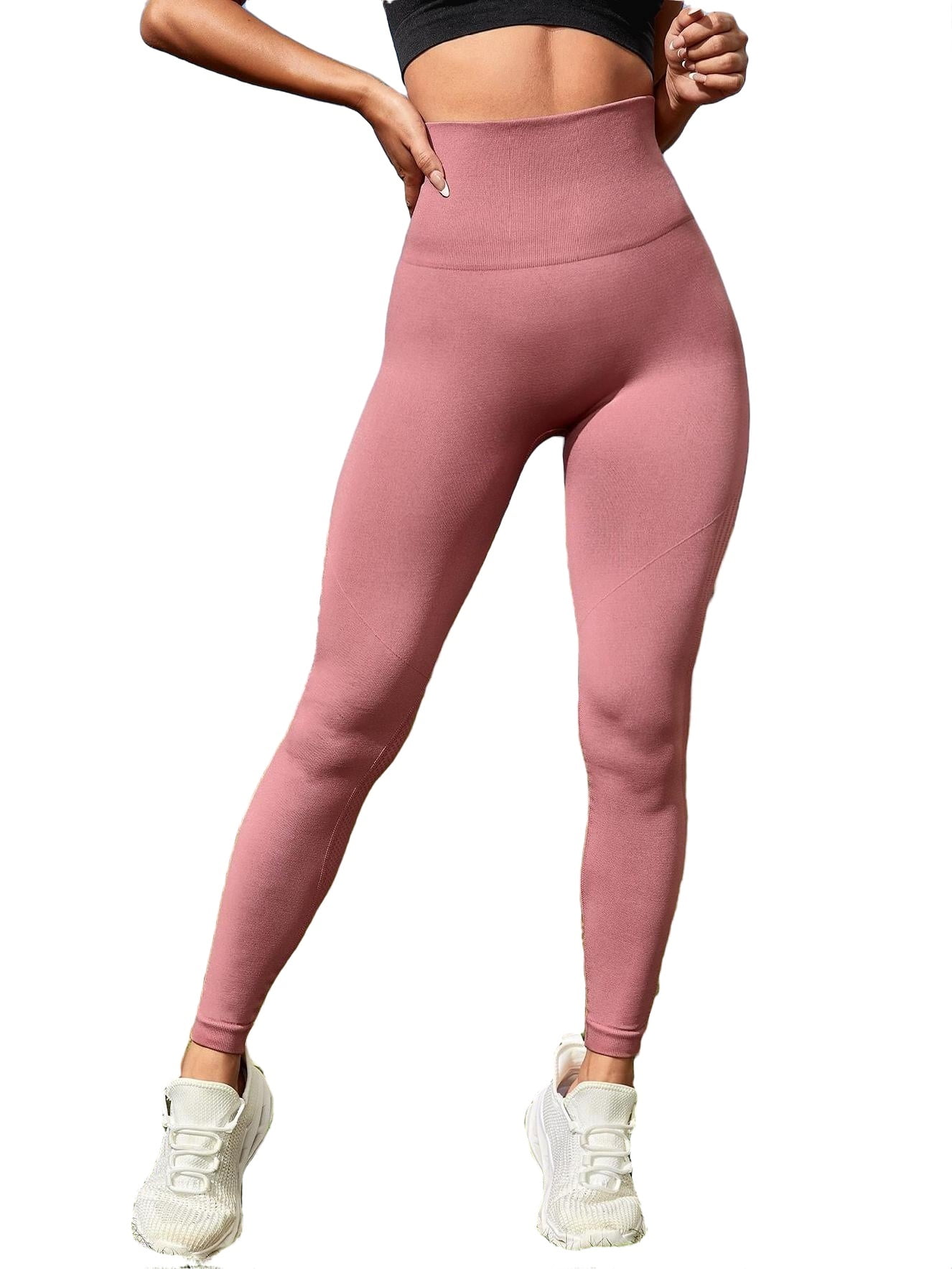 Dusty Pink Active Bottoms Women's Sports Leggings (Women's)