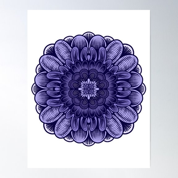 Dusty Purple Flower Poster Wall Art, Modern Wall Decor For Living Room Bedroom, 16x24 UNFRAMED