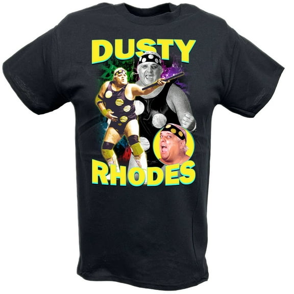 Dusty Rhodes Polka Dot Pose Black T-shirt