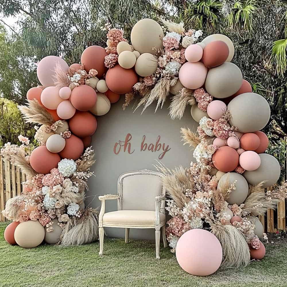 Dusty Rose Balloon Arch Kit - ZLK1 Double Stuffed Pastel Baby Pink Grey ...