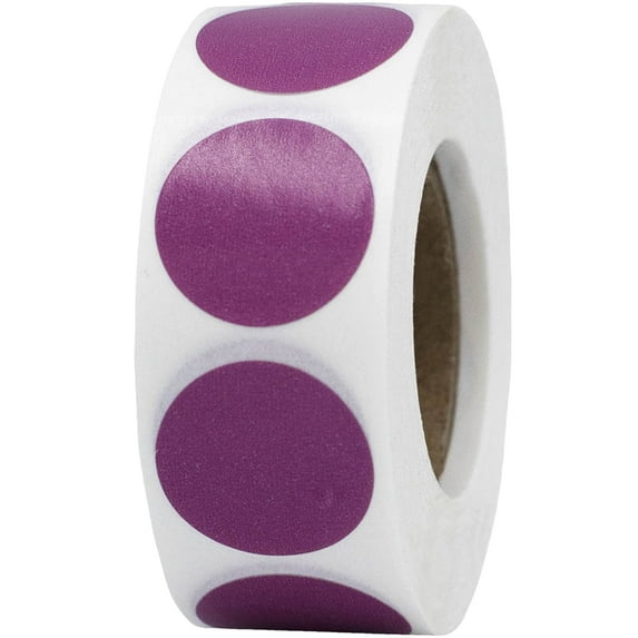 Dusty Rose Circle Dot Stickers | 0.75" Inch Round | 500 Pack