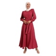 thumbnail image 1 of Dusty Rose - Floral - Shawl - Crew neck - Fully Lined - Modest Dress - Refka, 1 of 5