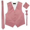 thumbnail image 1 of Dusty Rose Men's Satin Vest Spencer J's - XS, 1 of 6