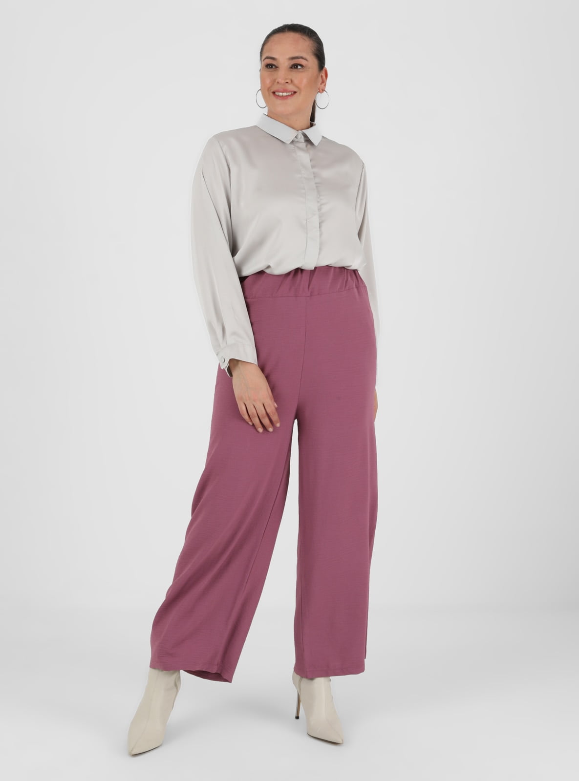Dusty Rose Plus Size Pants Alia