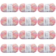 Loops & Threads Dusty Sky Textured Twist Yarn - Bulky Weight Yarn for Knitting, Crochet, Weaving, Arts & Crafts, 12 Pack