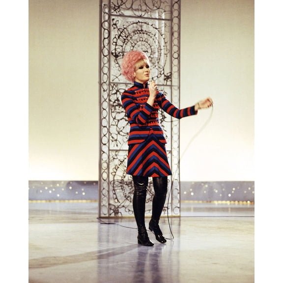 Dusty Springfield Colorful Glamour Outfit And High Heel Boots Singing 60's Legend 24X36 Classic Hollywood Poster