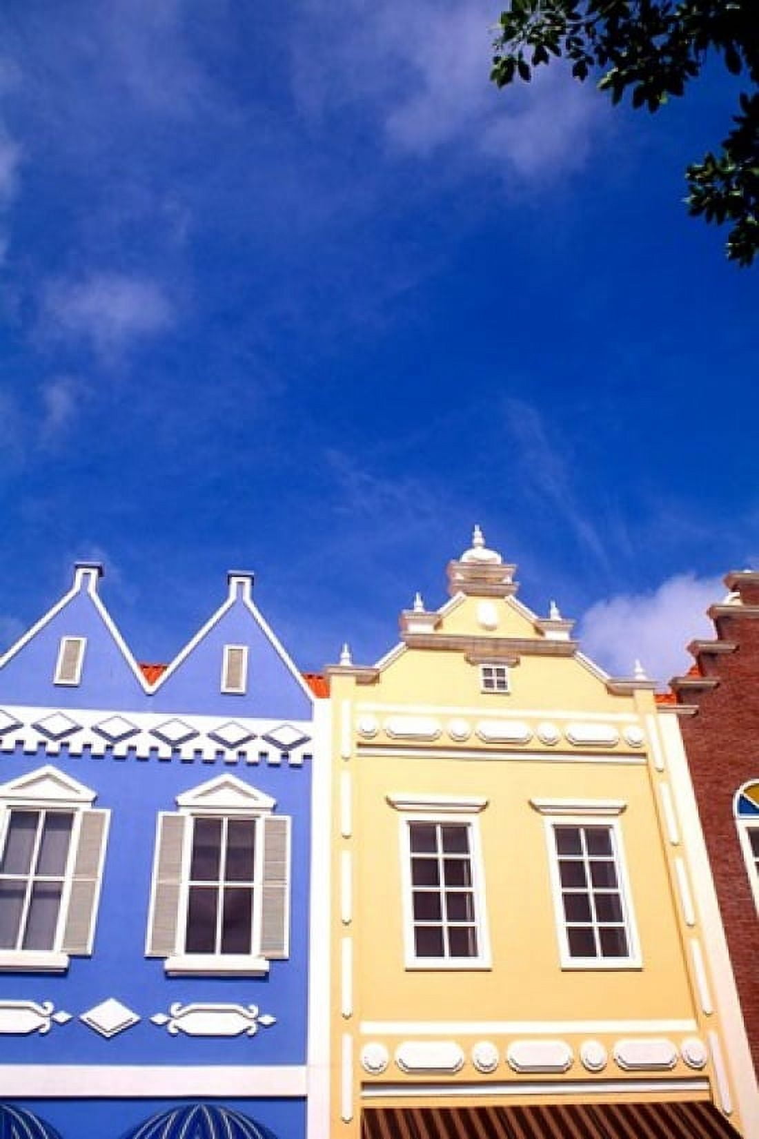 Dutch Architecture Oranjestad Aruba Canvas Art - Bill Bachmann DanitaDelimont (19 x 28)