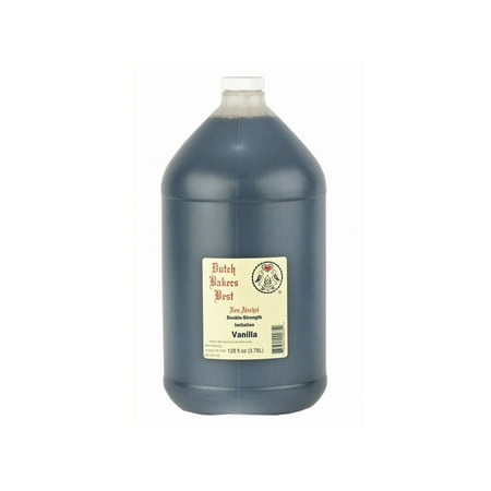 Dutch Baker's Best Non-Alcohol Imitaion Dark Vanilla Extract, 1 Gallon