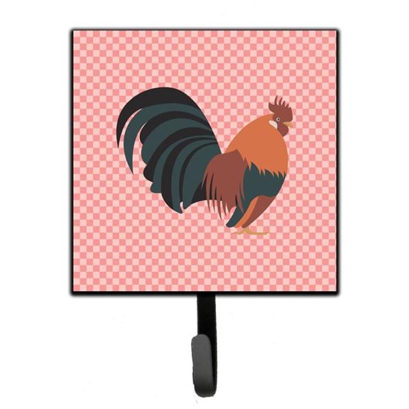 Dutch Bantam Chicken Pink Check Leash or Key Holder