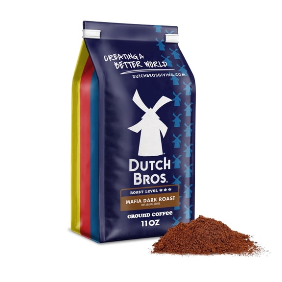 Dutch Bros Mafia Dark Roast, Ground Coffee, Bagged 11oz