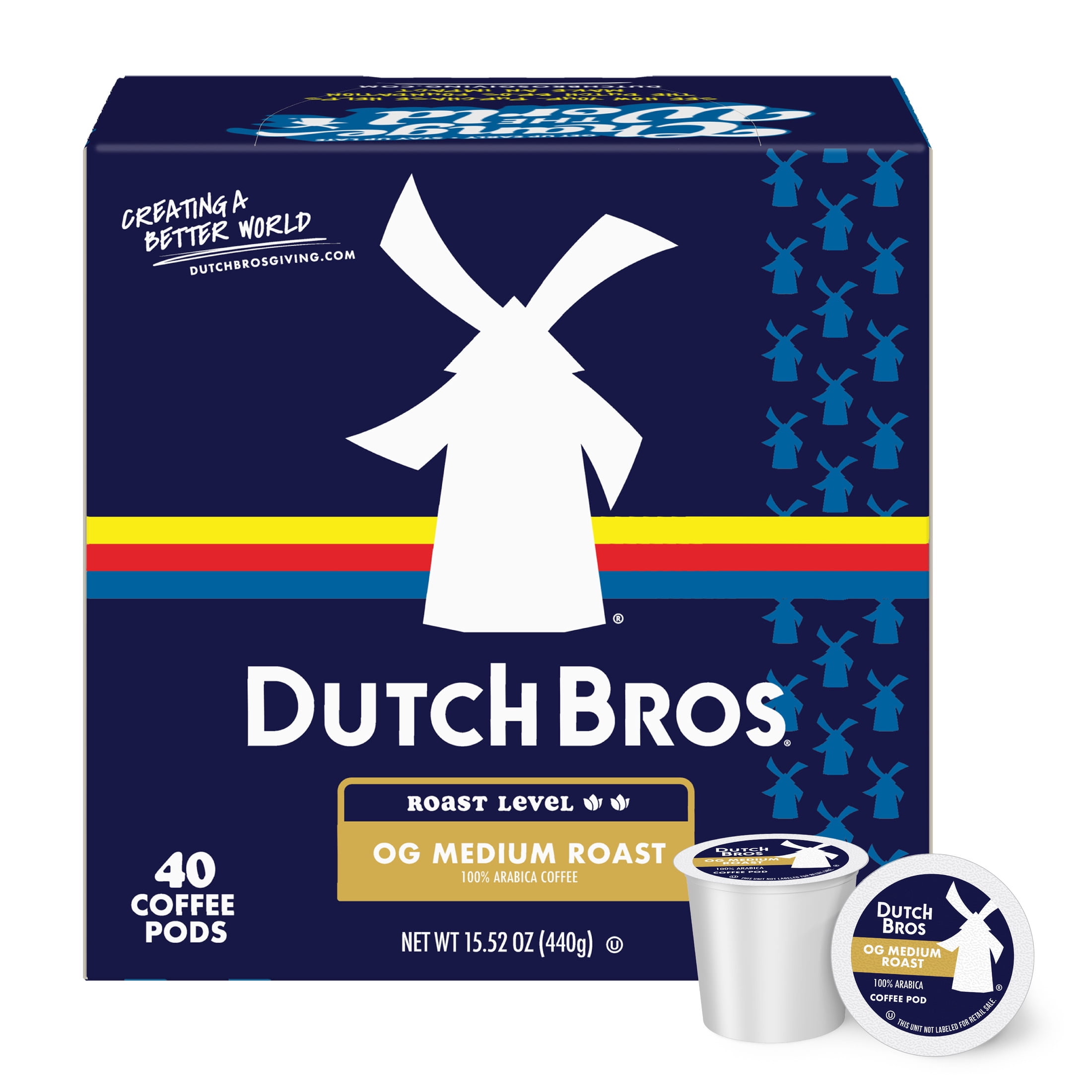 Dutch Bros® OG Medium Roast, 40 Count, Medium Roast, Single Serve Coffee Pods for Keurig K-Cup Brewers