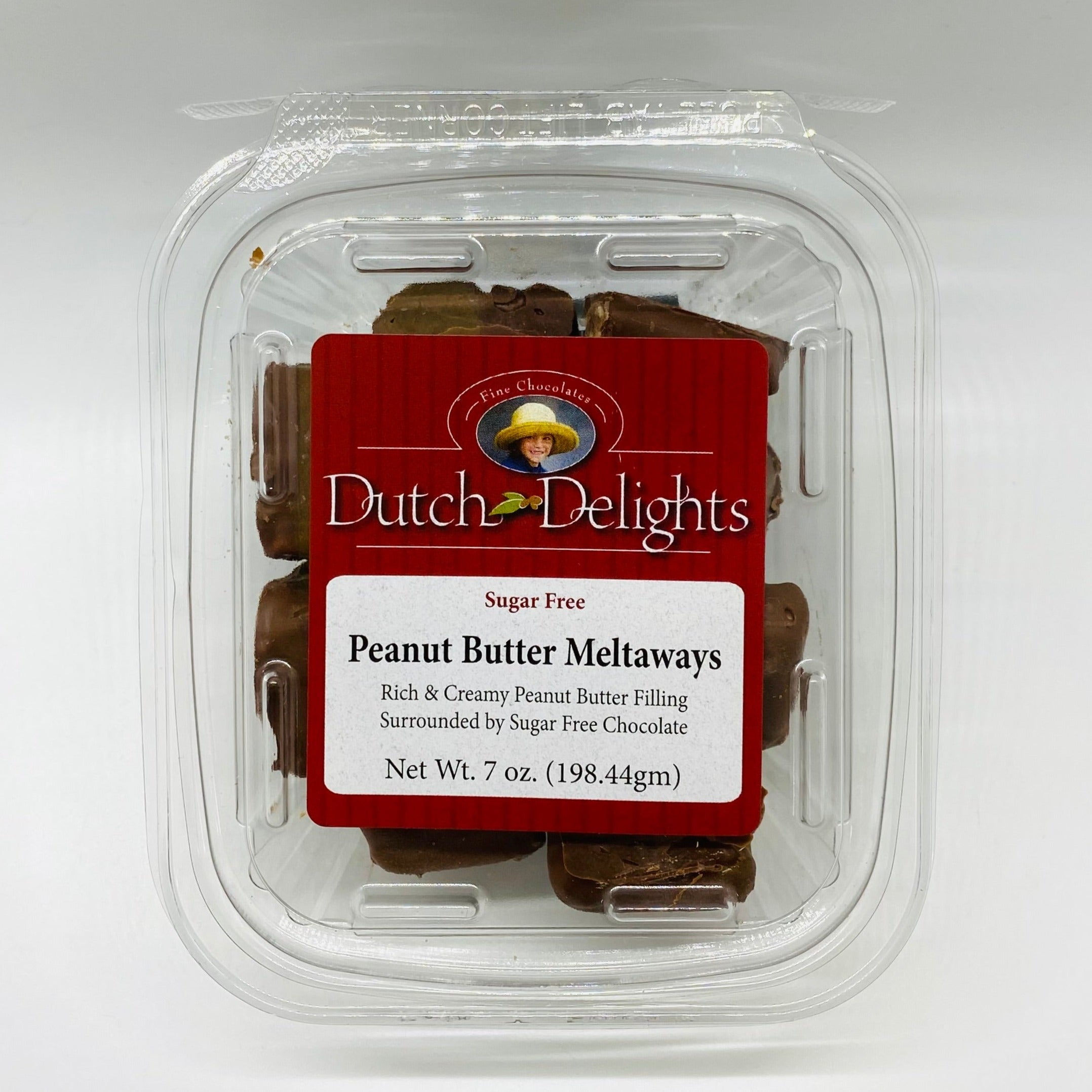 Dutch Delight Sugar Free Peanut Butter Meltaway 7 oz. Tub