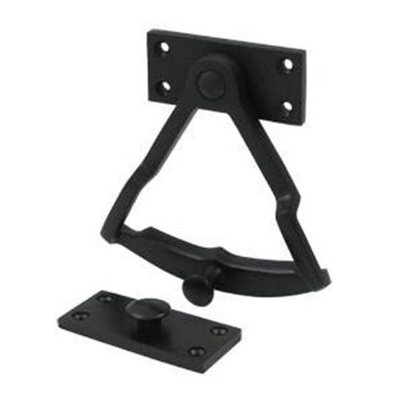 Dutch Door Quadrant, Black - Solid Brass