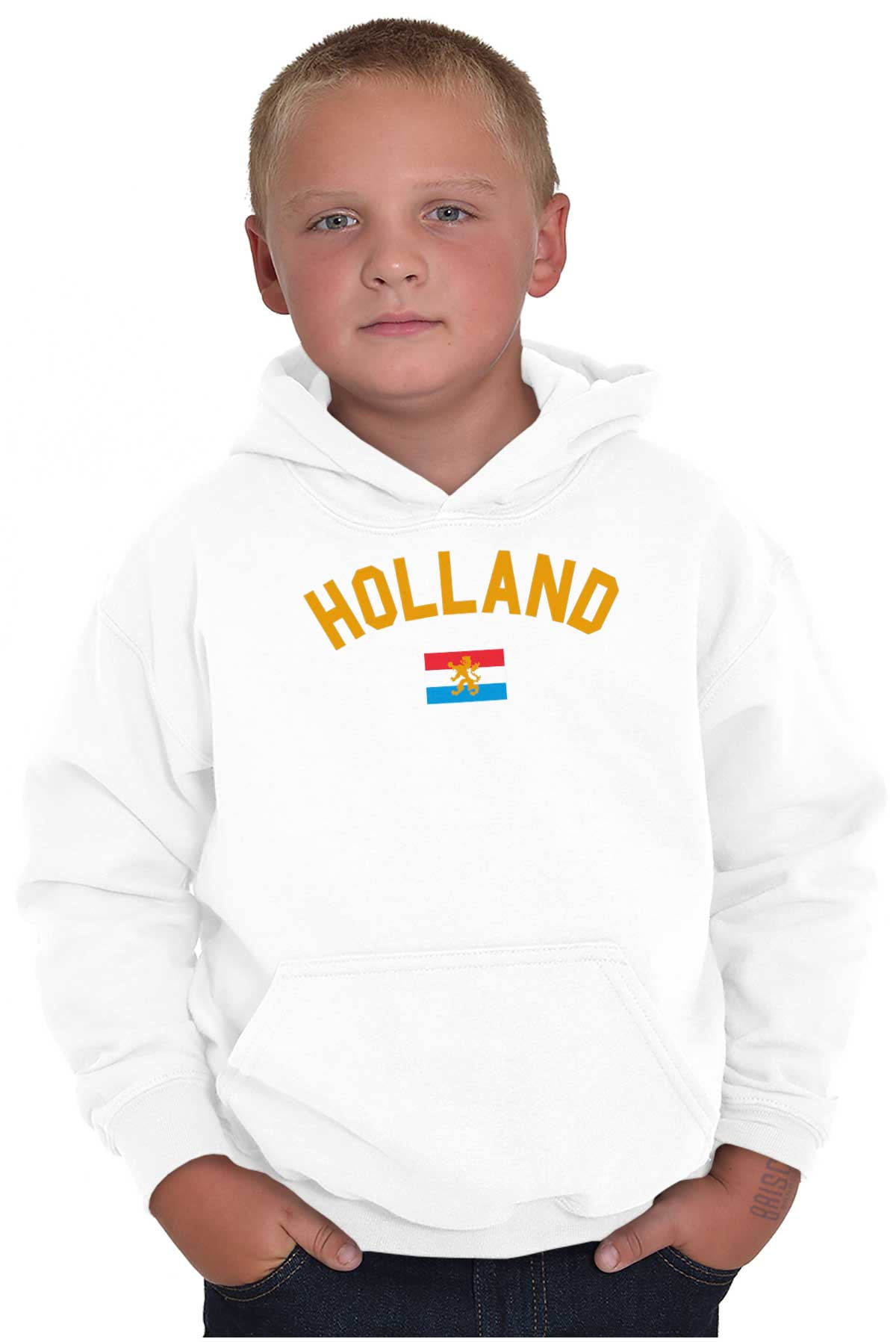 Dutch Flag Holland Soccer Fan Pride Youth Hoodie Boy Girl Teen Brisco