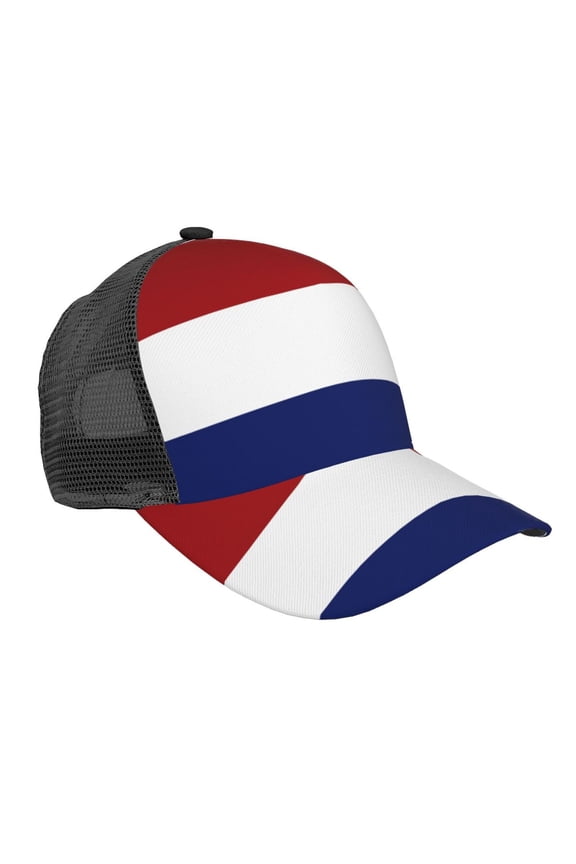 Dutch Flag Snapback Trucker Hats Baseball Caps Adjustable Mesh Back Ball Caps For Men Women